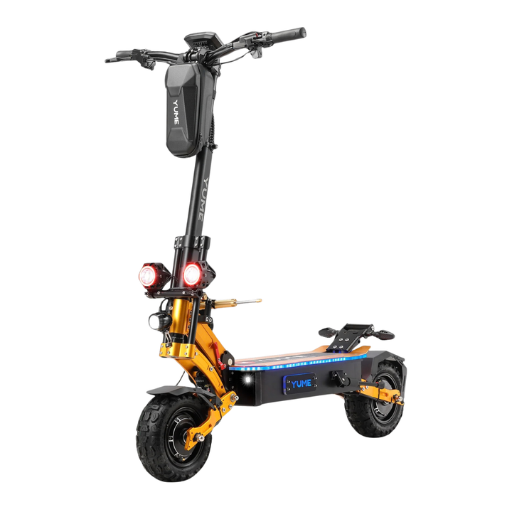 Patinete eléctrico YUME X11+ en vista frontal en ángulo