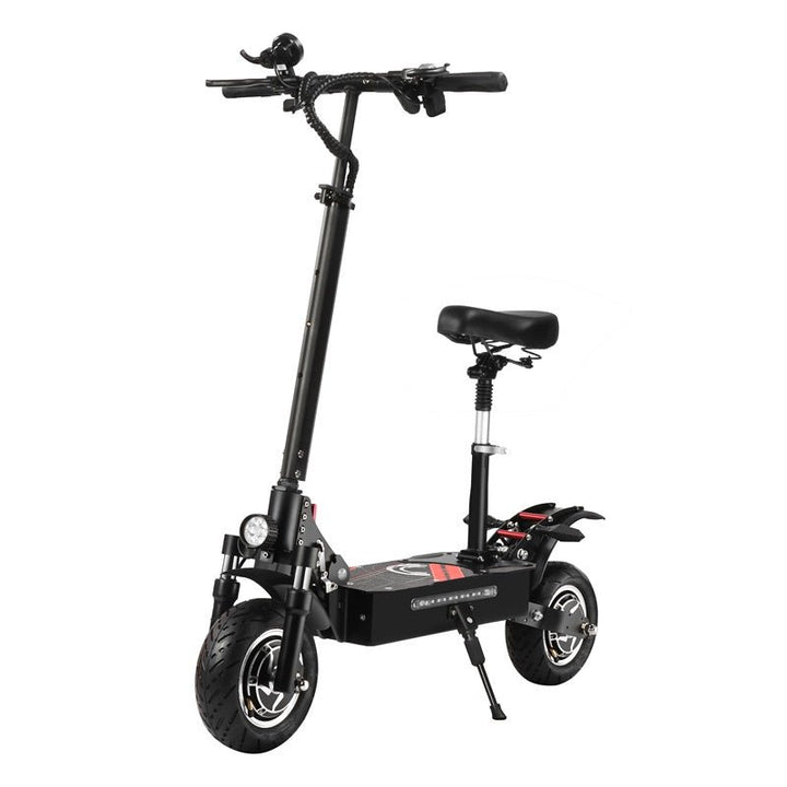Patinete eléctrico BOYUEDA Q7 PRO en vista frontal en ángulo con asiento