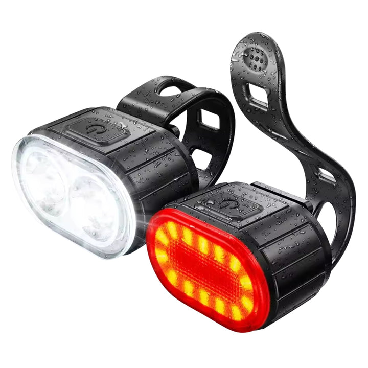 Kit de luces delanteras y traseras para bicicleta, todas las piezas del set