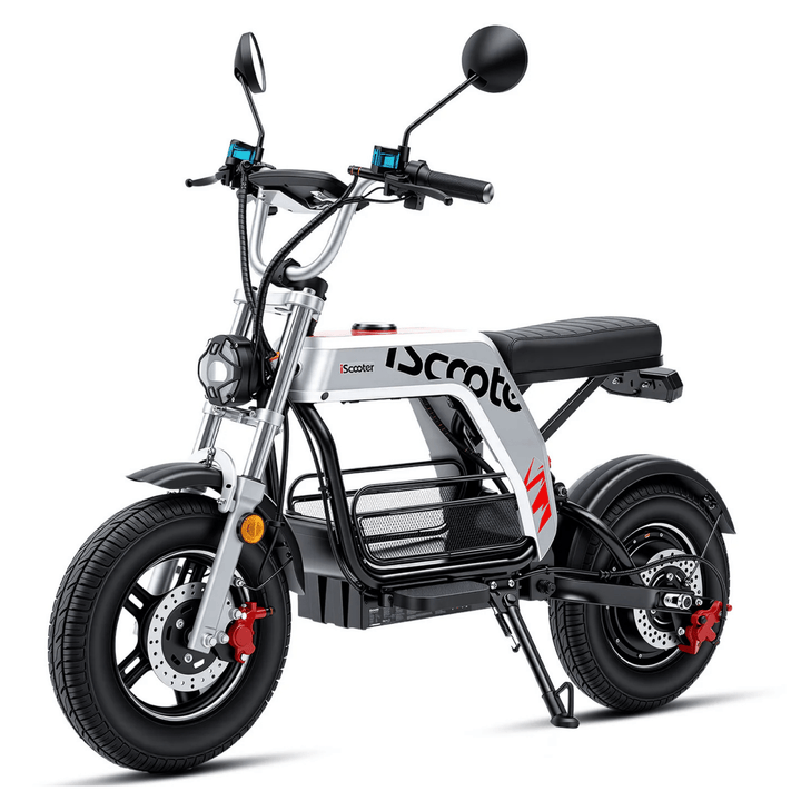 Moto cross eléctrica iScooter DX5 Pro en vista frontal en ángulo