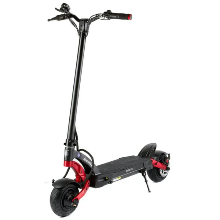 Patinete eléctrico KAABO MANTIS 8 PLUS en vista frontal en ángulo en color rojo