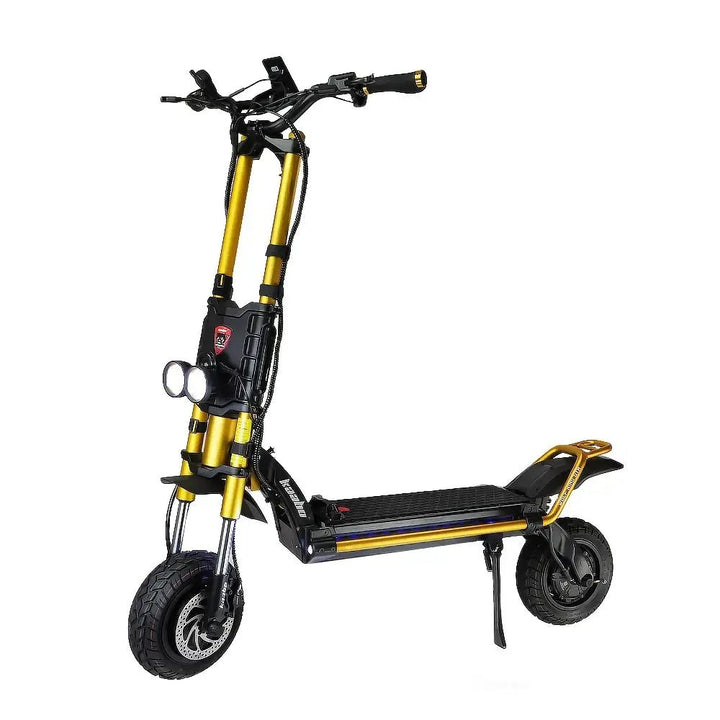 Patinete eléctrico KAABO WOLF WARRIOR KING GTR en vista frontal en ángulo