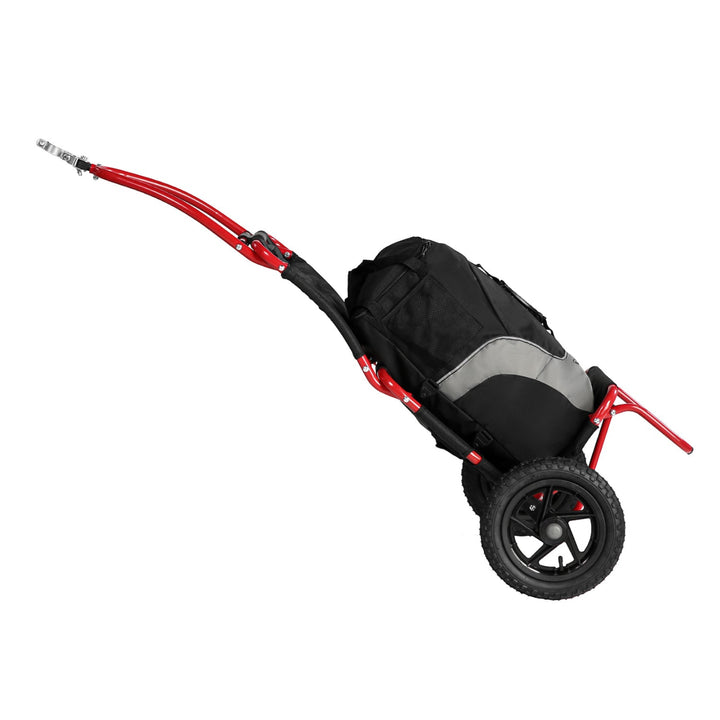 Remolque de carga Smart en rojo visto de lado