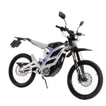Moto cross eléctrica 79BIKE Falcon Pro RL en vista frontal en ángulo en color blanco