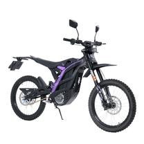 Moto cross eléctrica 79BIKE Falcon Pro RL en vista frontal en ángulo en color morado
