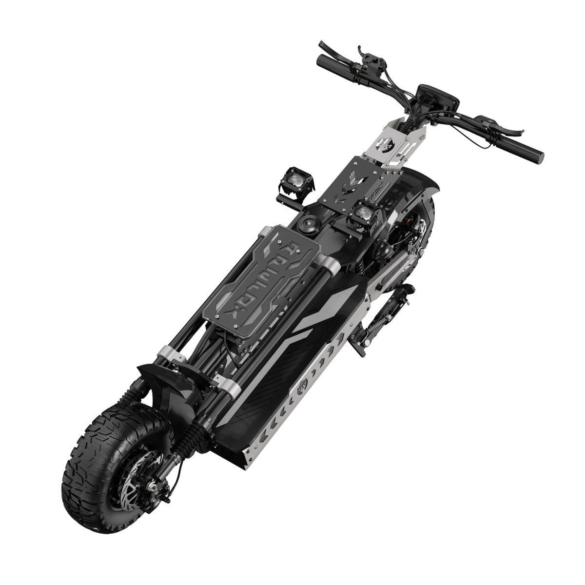 Patinete eléctrico APEFOX T90 ULTRA plegado, desde delante