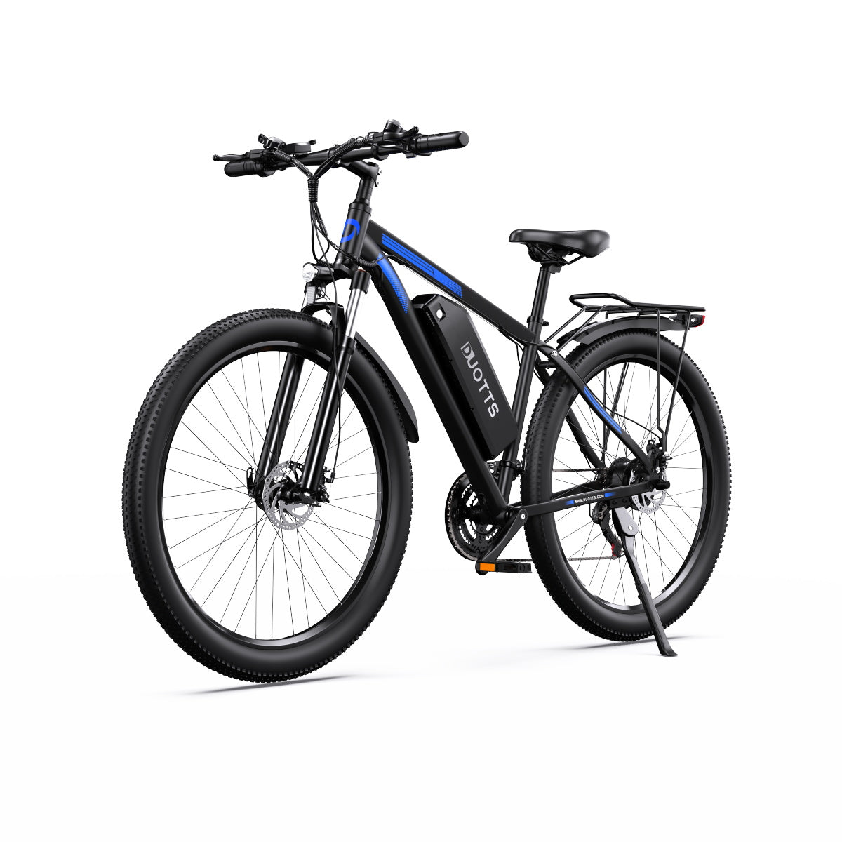Duott's C29 Pro Electric bike black color with blue details