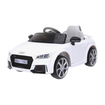 Coche eléctrico para niños Audi TT RS en vista frontal en ángulo en color blanco