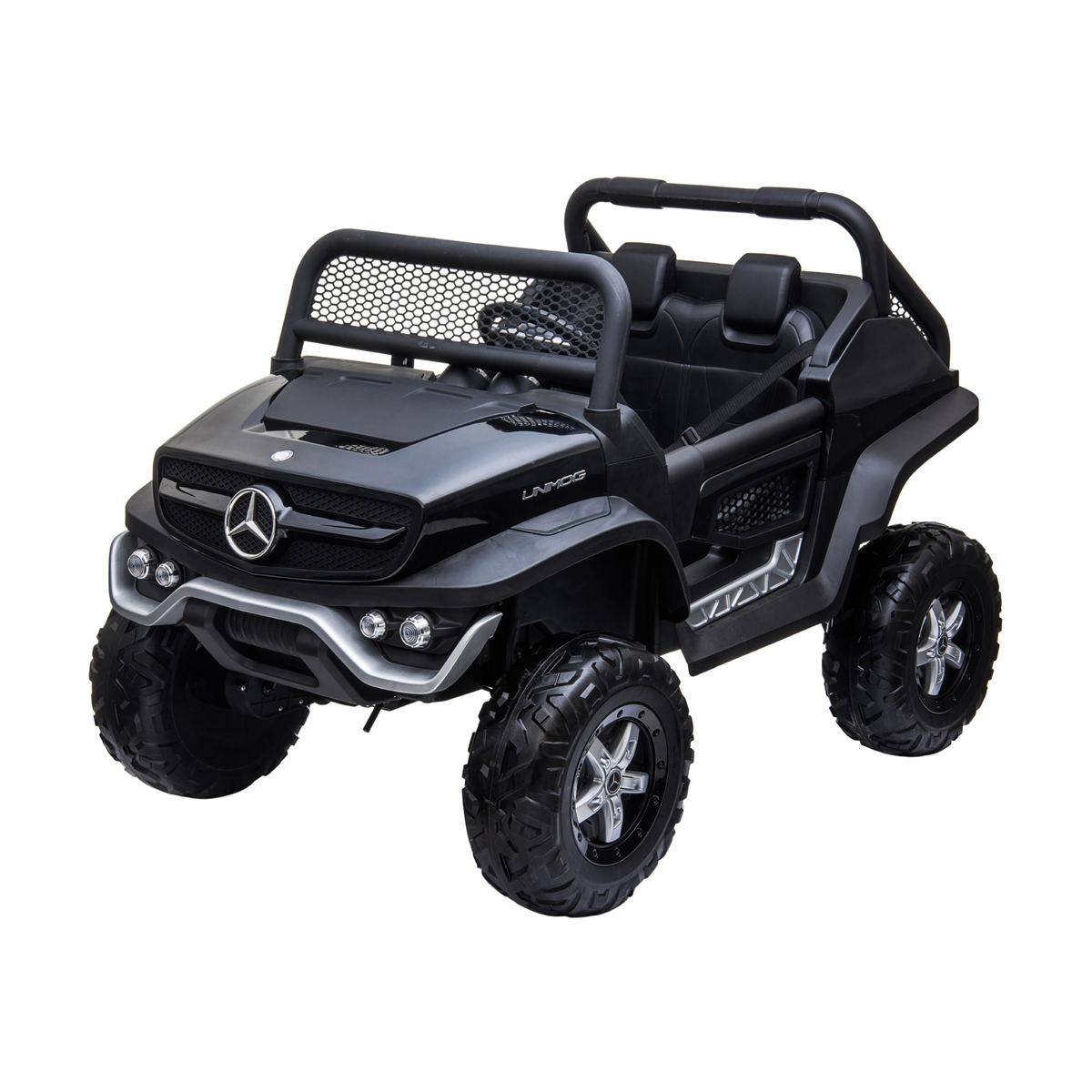 Coche eléctrico para niños Mercedes Benz Unimog Truck con puerto USB – Wheelyshop