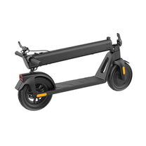 Patinete eléctrico HX D01 plegado, vista trasera en ángulo