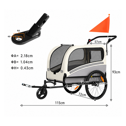 Smart husdjursvagn cykel 10202NS - Remolque para mascotas - Wheelyshop