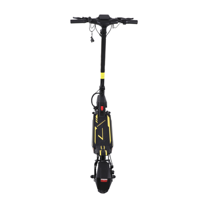 Wheely - H7 patinete eléctrico visto directamente desde atrás con manillar y guardabarros trasero