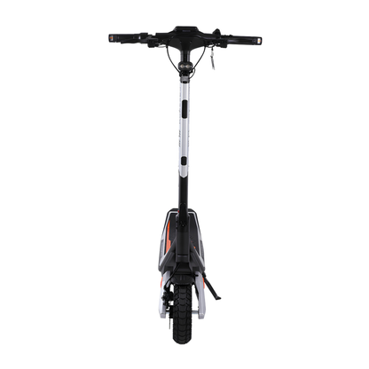 Wheely - J18 patinete eléctrico visto de frente con manillar, faro y rueda delantera