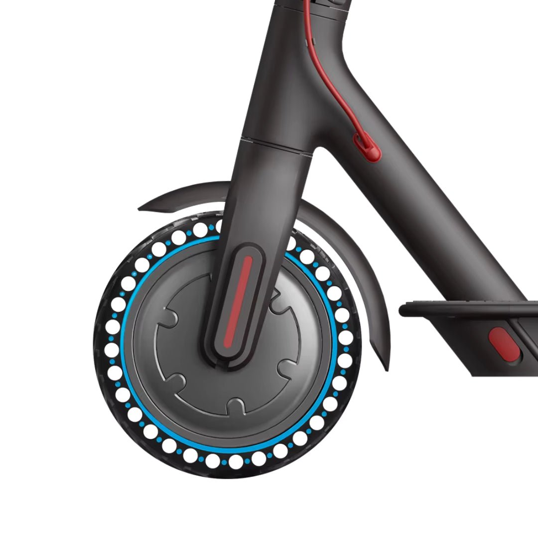 Neumático Honeycomb de 8,5" Dot & Line Edition para Xiaomi en uso sobre el patinete eléctrico