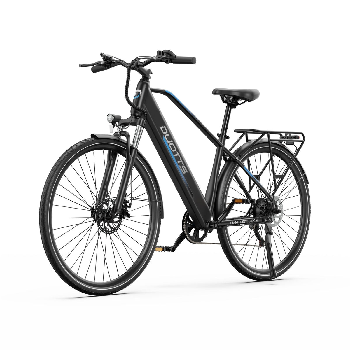 Bicicleta eléctrica Duotts C29 Lite en vista frontal en ángulo