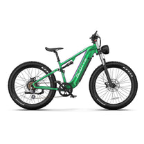 Bicicleta eléctrica fat bike Duotts E26 vista de lado en color verde