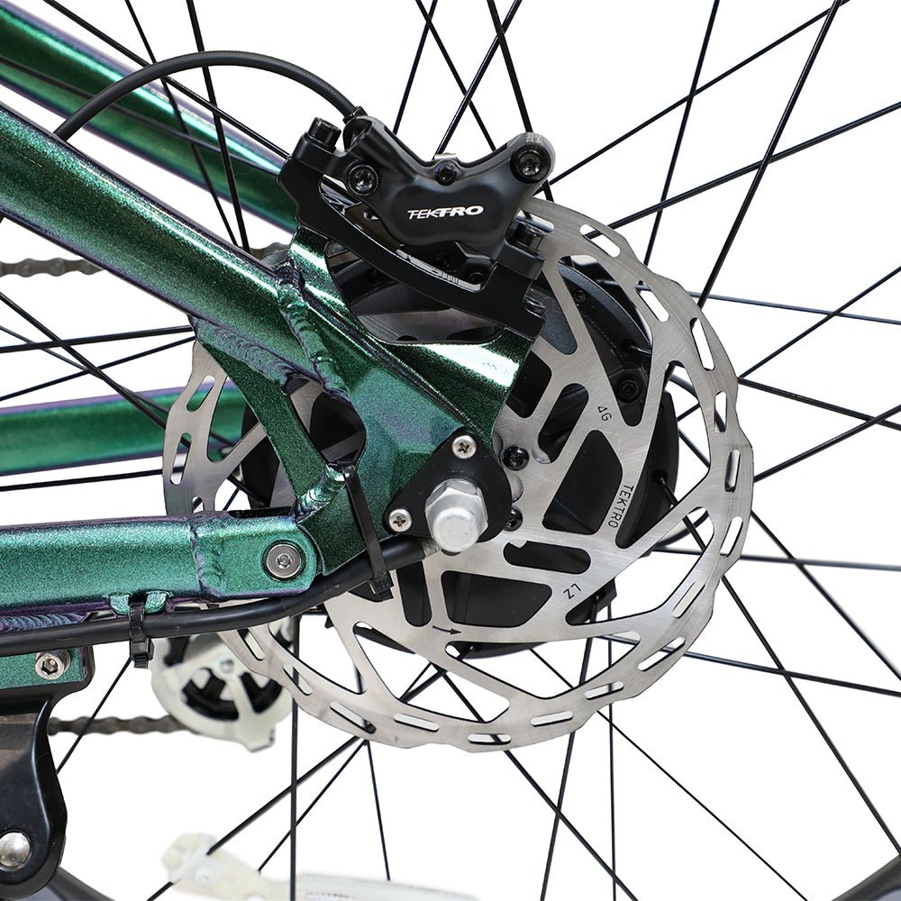 Freno de disco de la Duotts E26 en color verde