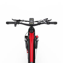 Bicicleta eléctrica fat bike Duotts F26 vista de frente en color rojo