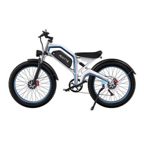 Bicicleta eléctrica fat bike Duotts N26 vista de lado en color gris