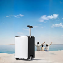 Maleta eléctrica montable Air Pro Edition en blanco en la playa