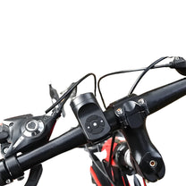 Bocina eléctrica 120 dB en la bicicleta, vista en ángulo