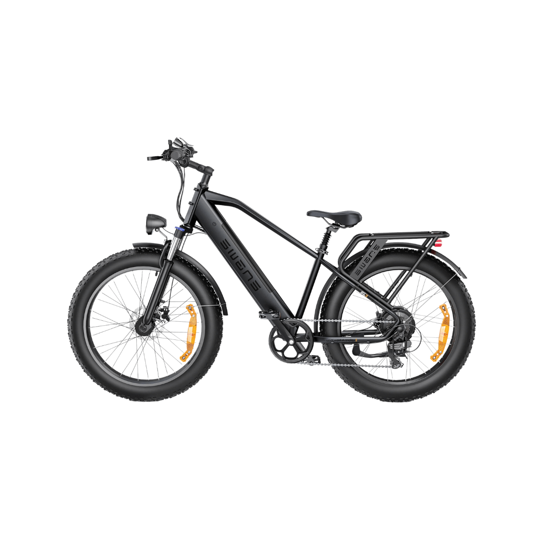 Bicicleta eléctrica fat bike ENGWE E26 vista de lado en color gris