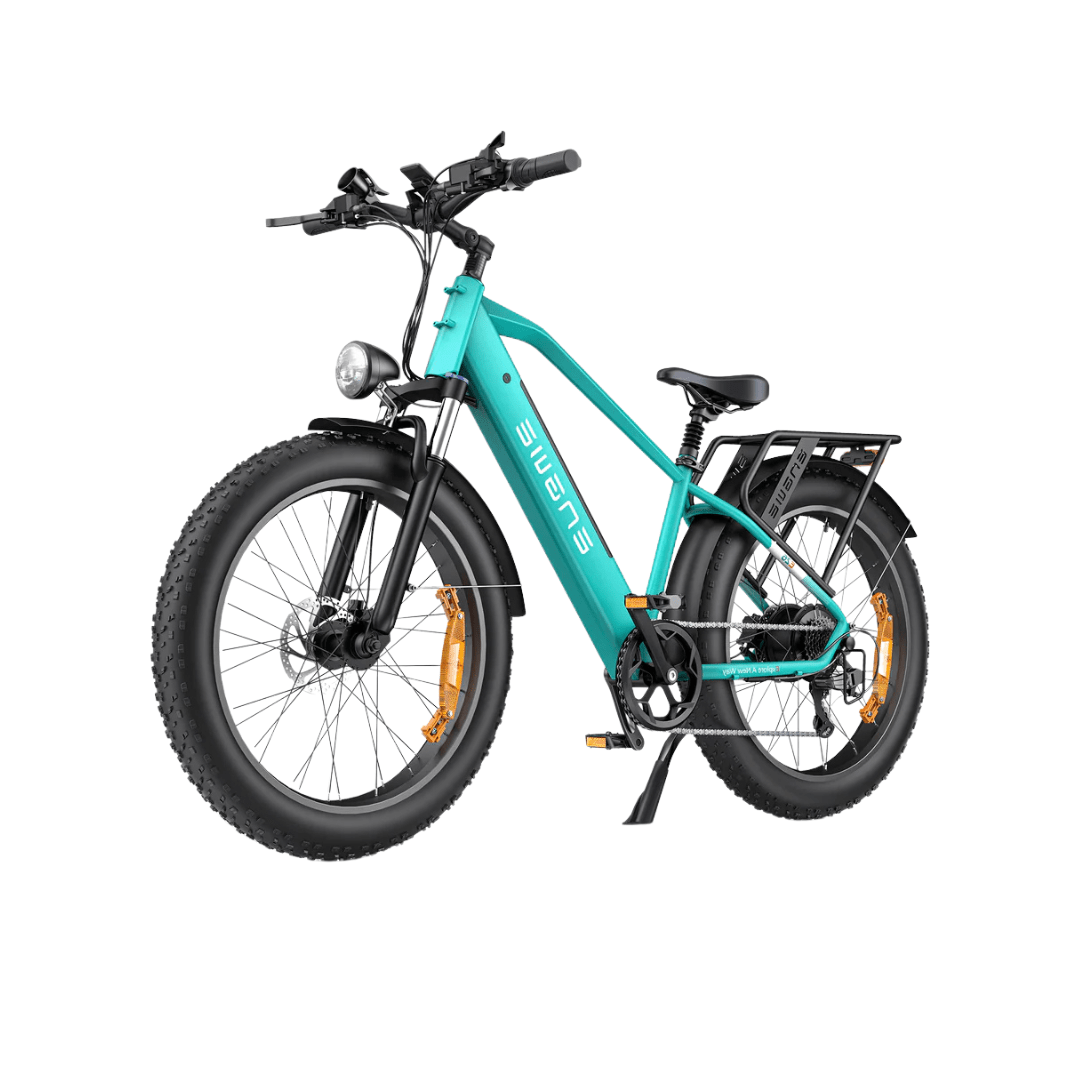 Bicicleta eléctrica fat bike ENGWE E26 vista de lado en color verde