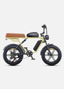 Bicicleta eléctrica fat bike ENGWE M1 vista de lado en color amarillo