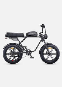 Bicicleta eléctrica fat bike ENGWE M1 vista de lado en color negro