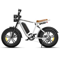 Bicicleta eléctrica fat bike ENGWE M20 vista de lado en color blanco