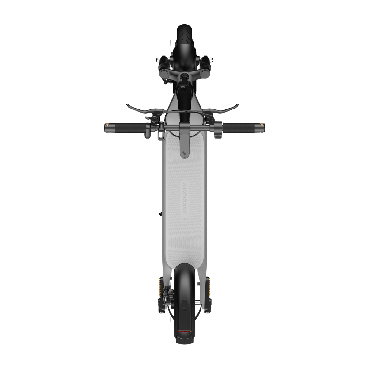 Patinete eléctrico HIKERBOY CURTIS DUAL PRO visto desde arriba en color gris