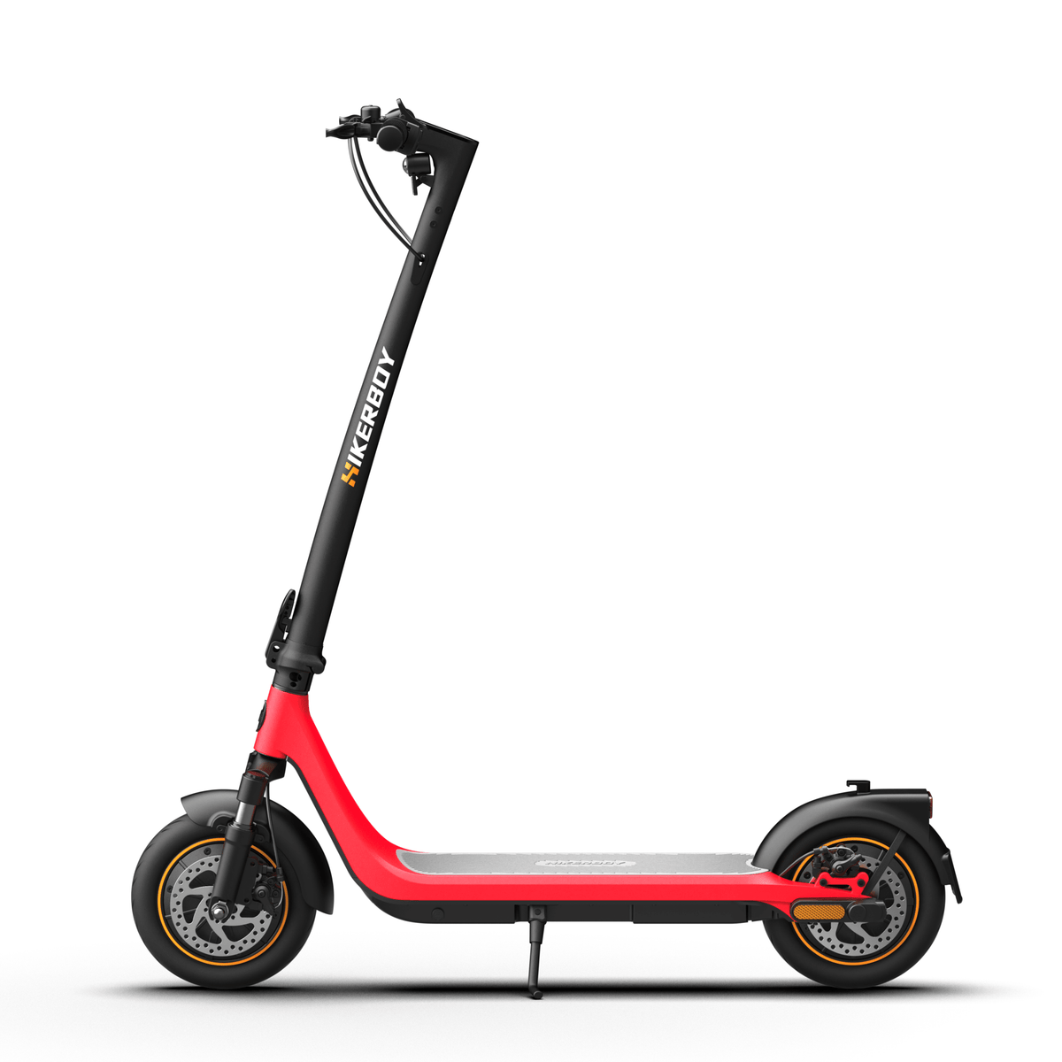Patinete eléctrico HIKERBOY CURTIS DUAL PRO visto de lado en color rojo