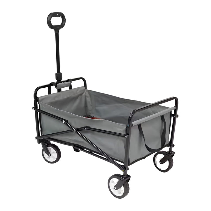 Carro de transporte plegable Cargo Wagon Pro en gris, vista en ángulo
