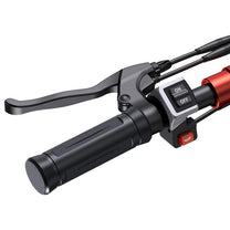 Acelerador y maneta de freno del iScooter iX5S en primer plano