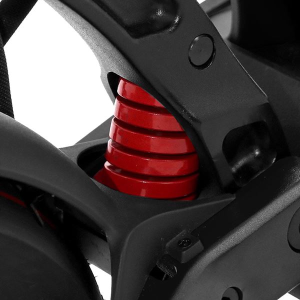 Suspensión del KAABO MANTIS 10 Plus en primer plano