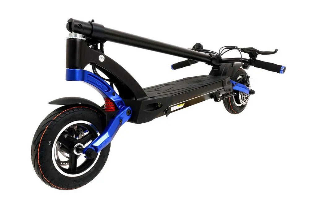 Patinete eléctrico KAABO MANTIS 8 PLUS plegado en color azul