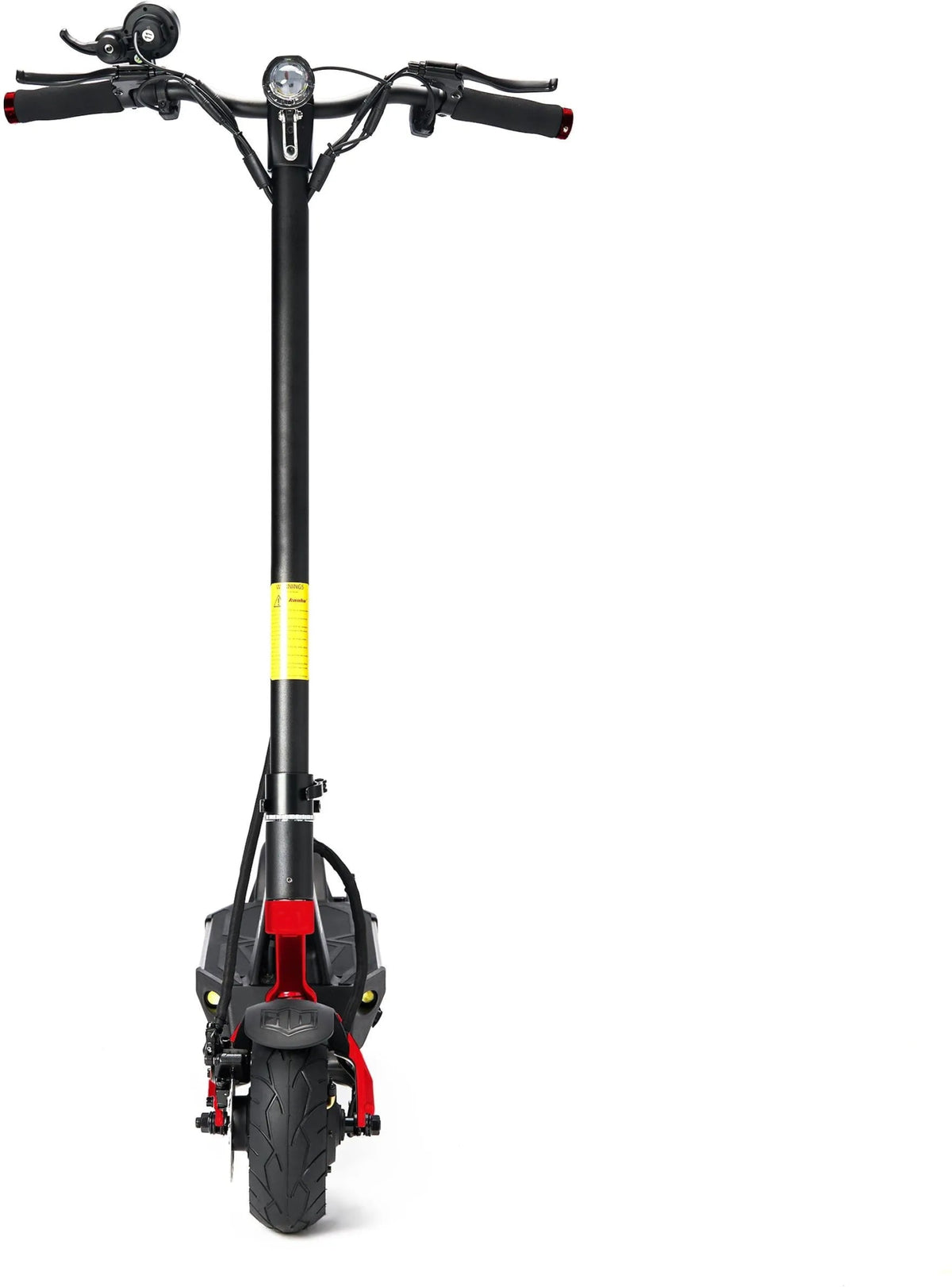 Patinete eléctrico KAABO MANTIS 8 PLUS visto de frente en color rojo