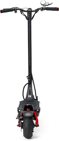 Patinete eléctrico KAABO MANTIS 8 PLUS visto desde atrás en color rojo