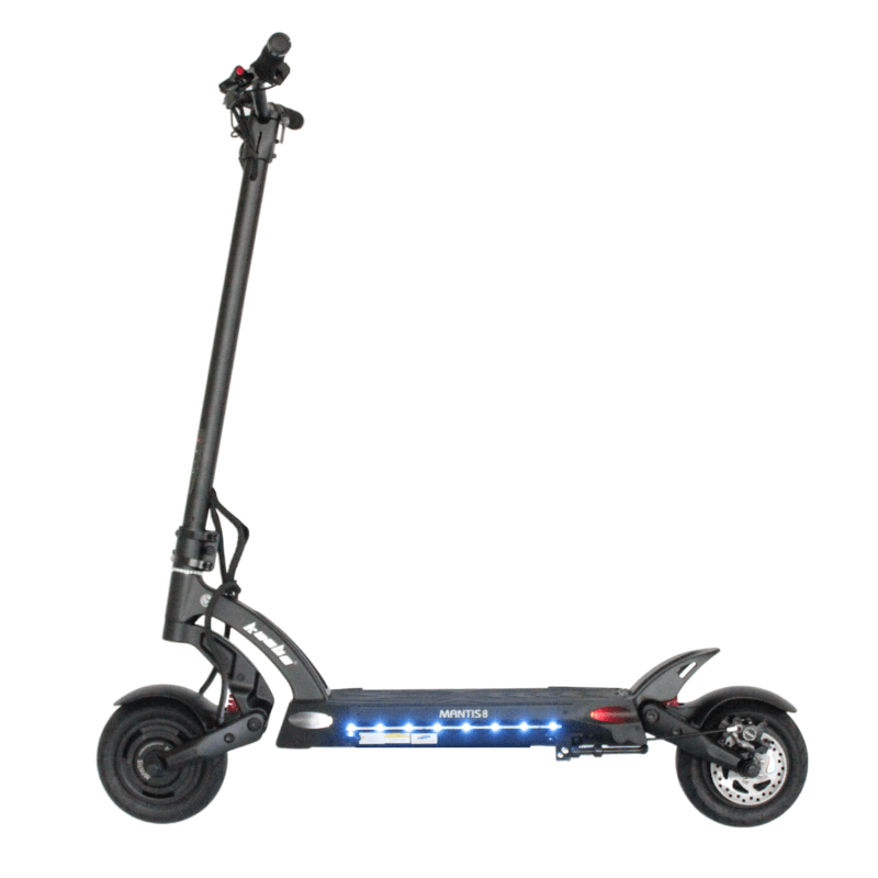 Patinete eléctrico KAABO MANTIS 8 PLUS con las luces encendidas