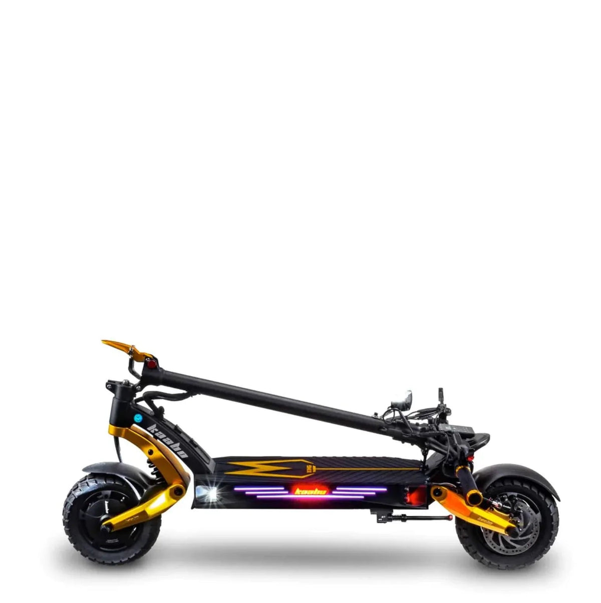 Patinete eléctrico KAABO MANTIS KING GT visto de lado en color dorado