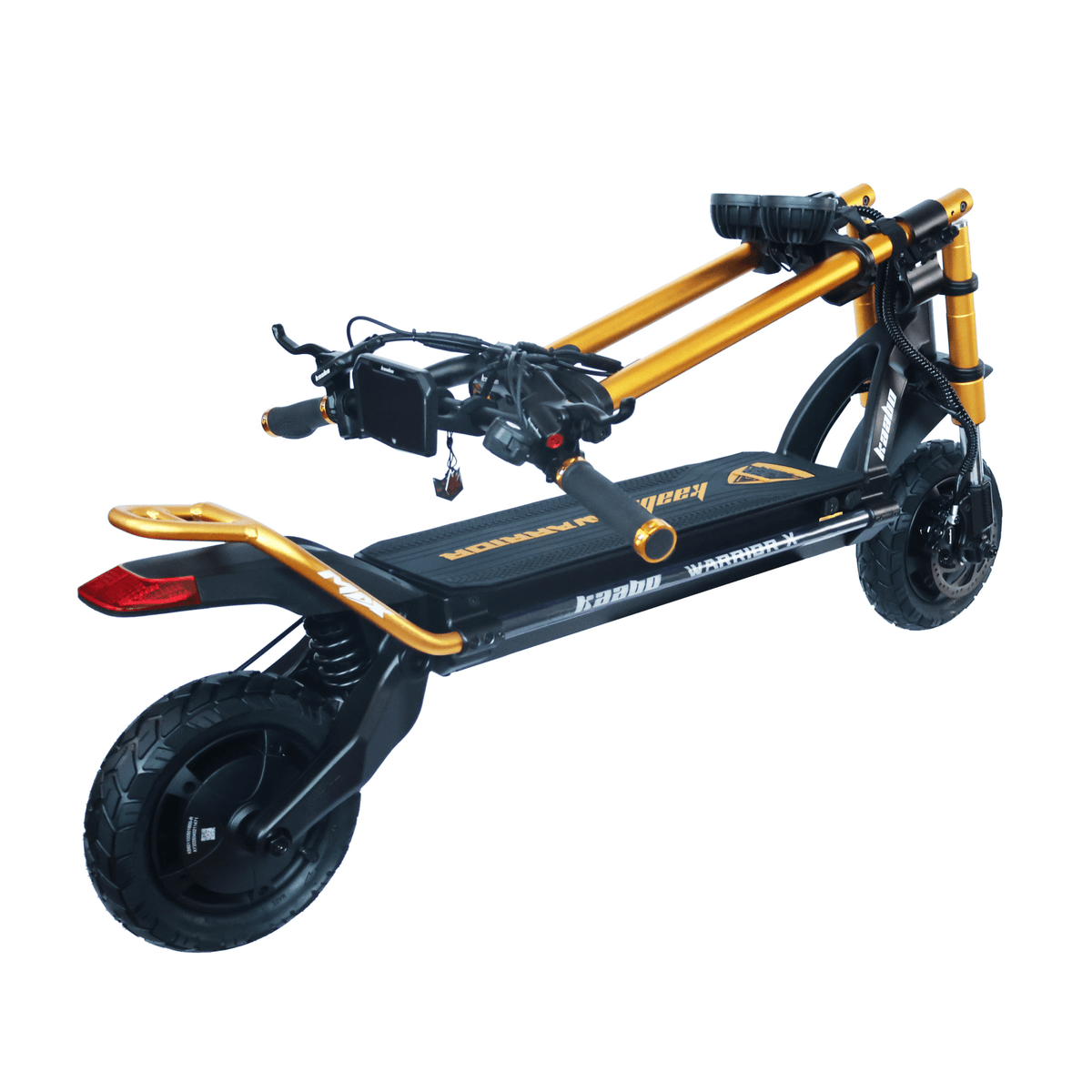 Patinete eléctrico KAABO WOLF WARRIOR X MAX plegado en color dorado