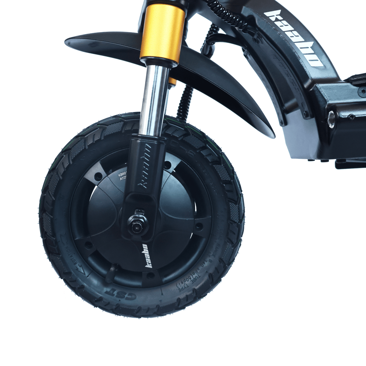 Rueda delantera y horquilla del KAABO WOLF WARRIOR X MAX