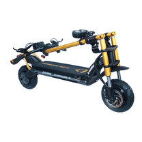 Patinete eléctrico KAABO WOLF WARRIOR X MAX plegado en color dorado