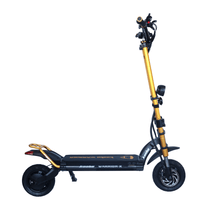 Patinete eléctrico KAABO WOLF WARRIOR X MAX visto desde el lado opuesto en color dorado