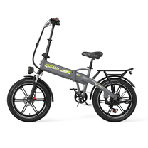 Bicicleta eléctrica plegable fat bike KOOLUX RK10 en vista frontal en ángulo