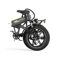 Bicicleta eléctrica plegable fat bike KOOLUX RK10 vista en ángulo desde atrás
