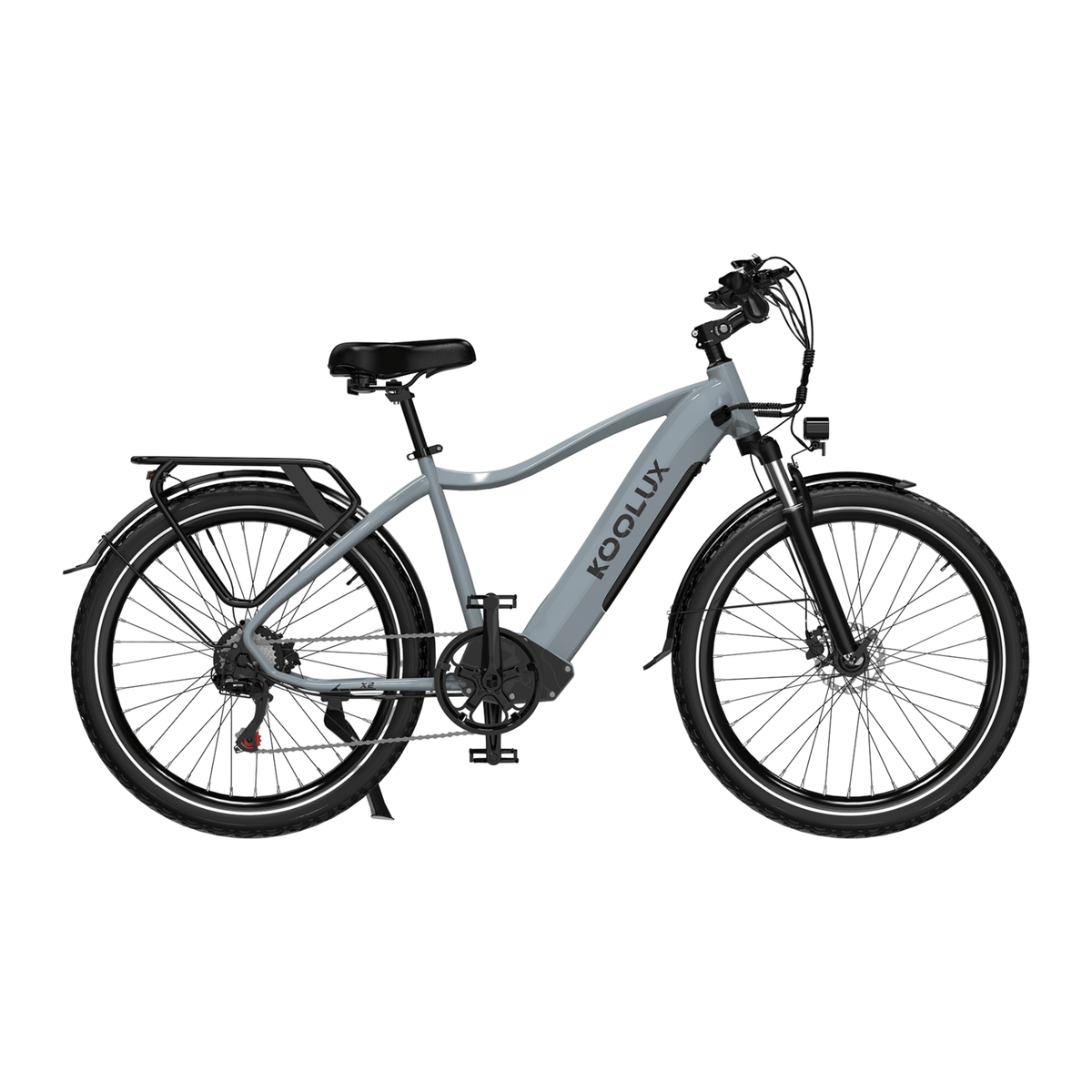 Bicicleta eléctrica KOOLUX X3 vista de lado en color gris