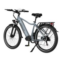 Bicicleta eléctrica KOOLUX X3 en vista frontal en ángulo en color gris