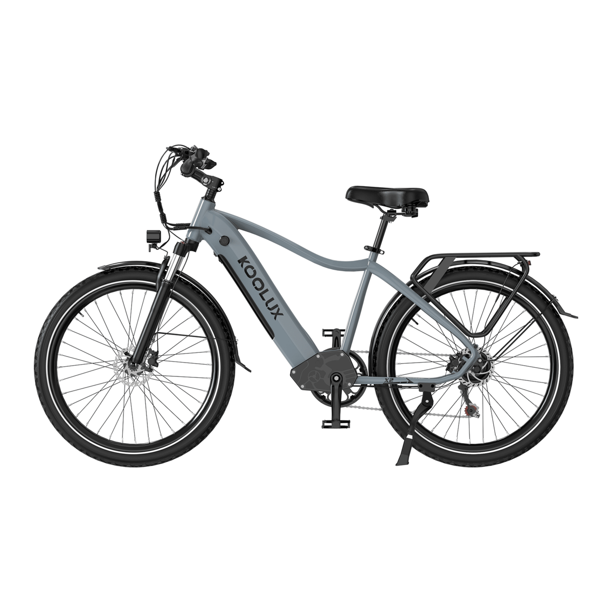Bicicleta eléctrica KOOLUX X3 vista de lado en color gris