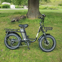 Bicicleta eléctrica fat bike KOOLUX X7 vista de lado en un parque
